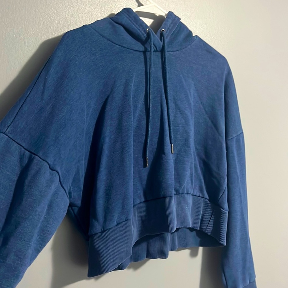 blue hoodie